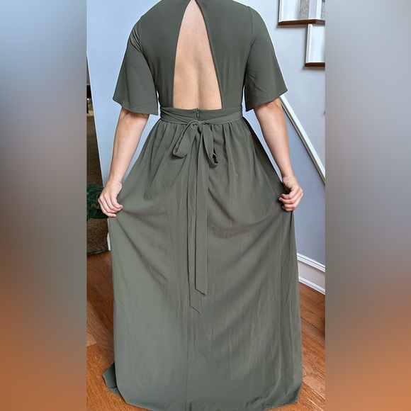 Tobi olive green high low dress - Picture 4 of 10